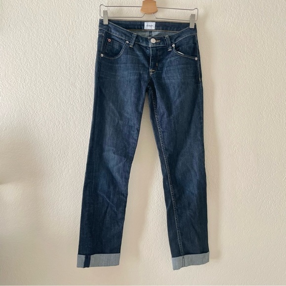 Hudson Bacara Cropped Straight Leg Cuffed Jeans - Picture 2 of 6